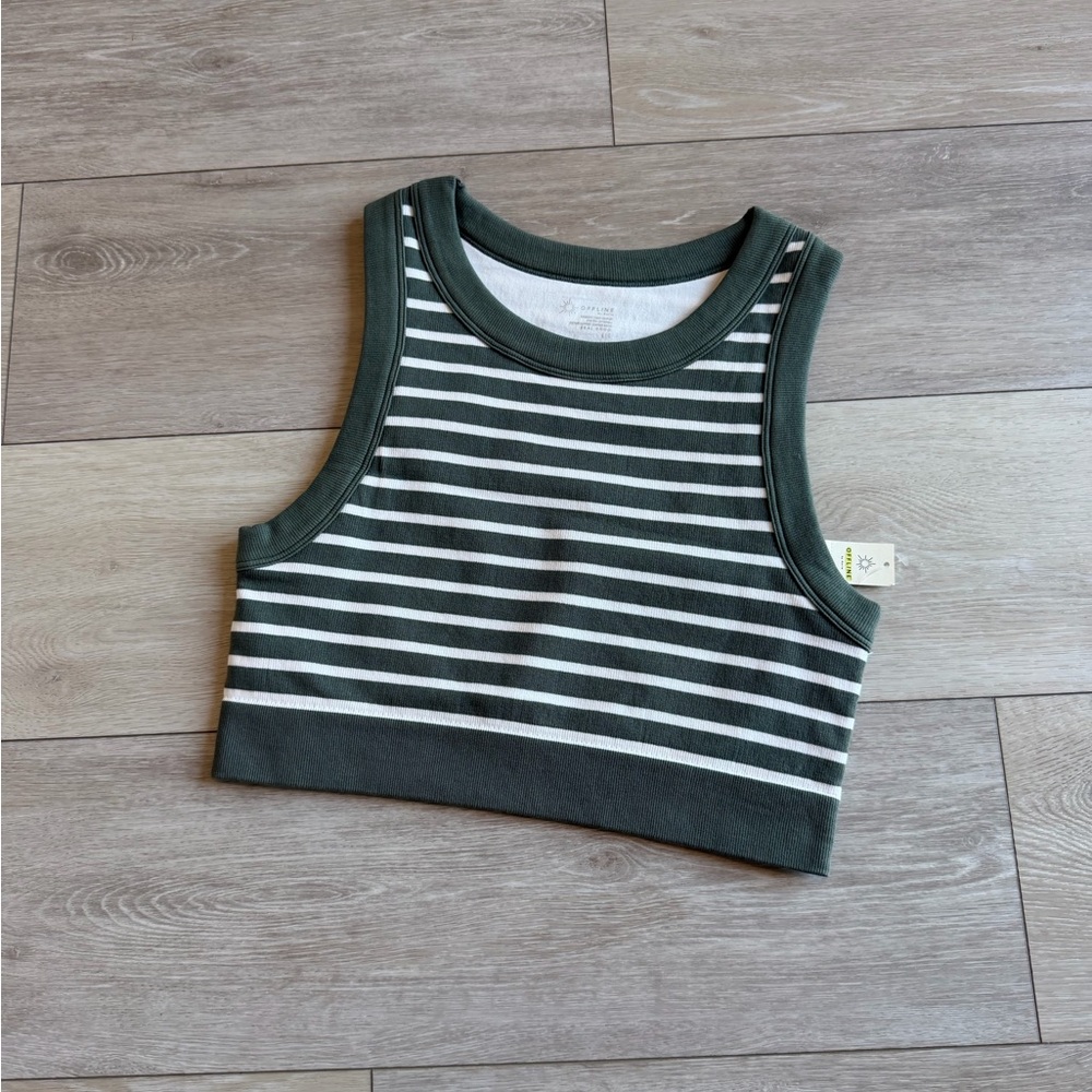 American Eagle OFFLINE BY AERIE SEAMLESS HIGH NECK SPORTS BRA women's size L